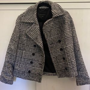 Women’s Size 6 Banana Republic Houndstooth Plaid Coat Blazer Jacket BR